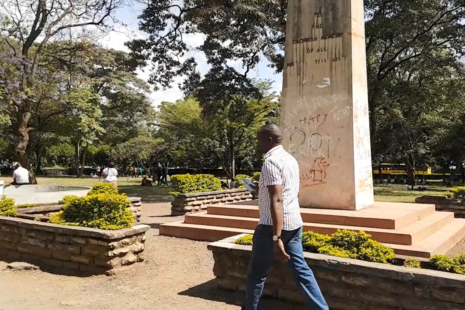Nyayo Gardens Park, the major urban greenspace in Nakuru, Kenya.